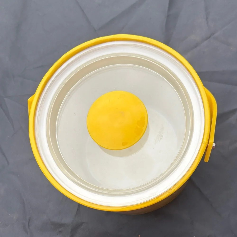 Vintage George Briard Yellow Ice Bucket with Handle